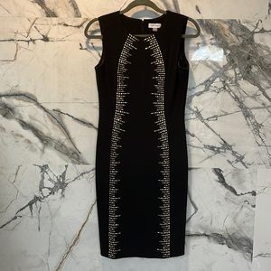 Calvin Klein | Metal Embellished Black Dress